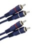 Exension 2 plugs RCA x lado 3.60mts azul