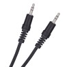 Cable auxiliar conector TRS 3.5mm x lado 1.8m negro