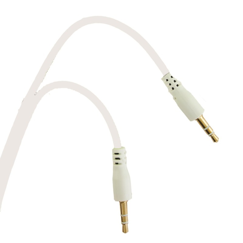 Cable 3.5 a 3.5mm tipo agujeta 3m blanco