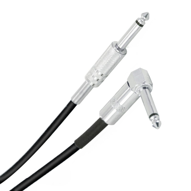 Extension para guitarra con plugs 6.3mm 6m negro