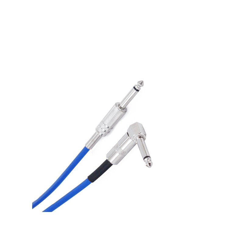 Extension para guitarra con plugs 6.3mm 6m azul