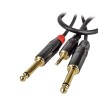 Extension audio 2 conectores plug TS 6.3mm a plug TRS 3.5mm 1m