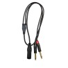 Extension audio 2 conec plug ts 6.3mm a 1 XLR 1m