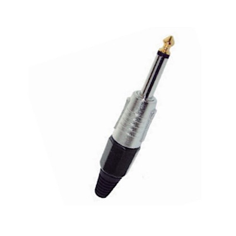 Conector TS 6.3mm jumbo punta dorada estandar