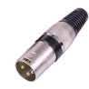 Conec XLR macho 3 puntas con seguro negro estandar