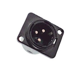 Conector XLR macho 3 puntas...