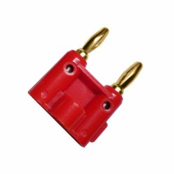 Conector doble banana punta...