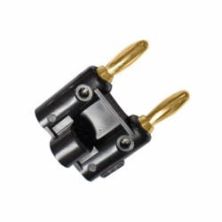 Conector doble banana punta...