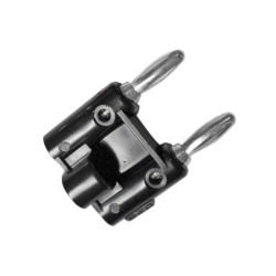 Conector doble banana punta...