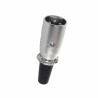 Conector XLR macho 3 puntas con aislante abrazadera y seguro
