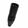 Conector XLR macho 3 puntas con aislante negro