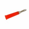 Conector banana plastico punta metalica rojo