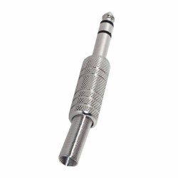 Conector TRS 6.3 mm. metal...