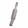 Conector TRS 6.3 mm. metal con resorte