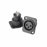 Conect.xlr hembra p/chasis plastico