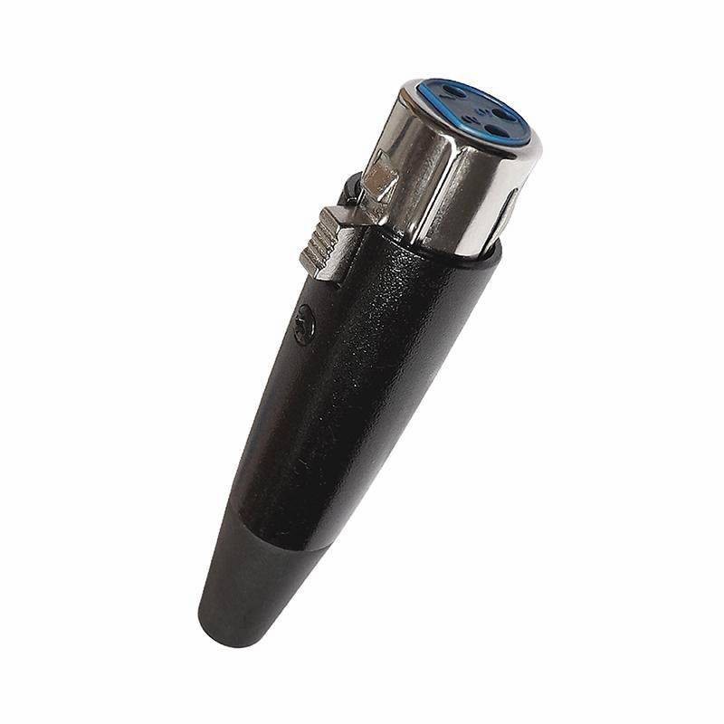 Conector XLR hembra 3 puntas con aislante y protecor cable
