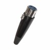 Conector XLR hembra 3 puntas con aislante y protecor cable
