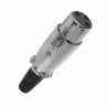 Conector XLR hembra 3 puntas metalico aislante y seguro