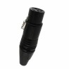 Conector XLR hembra 3 puntas con protector de cable