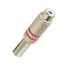Conector RCA hembra metal dorado con resorte