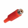 Conector RCA hembra plastico con resorte rojo