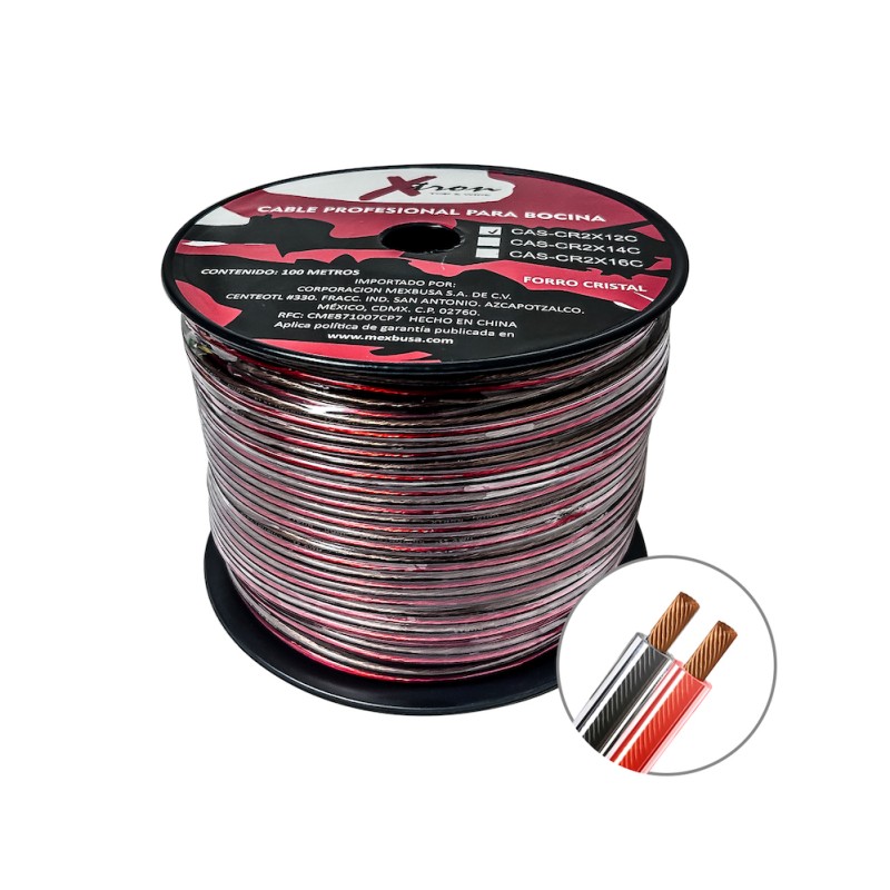Cable polarizado cristal bicolor 2x14 300m