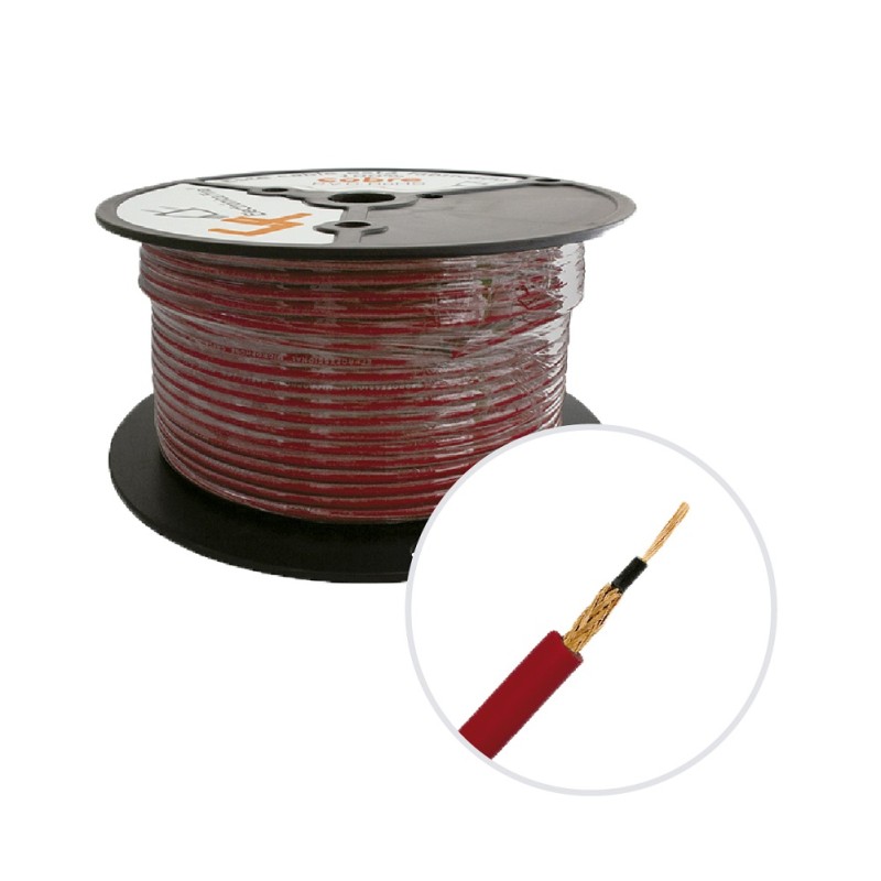 Cable para micrófono 1x20 rojo 100 m opaco