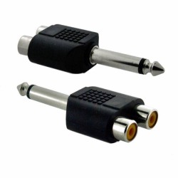 Adaptador 1 plug 6.3 mono a...