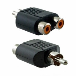 Adaptador 2 jacks rca a 1...