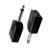 Adap 2 jack 6.3 mm mono a 1 plug 6.3 mm