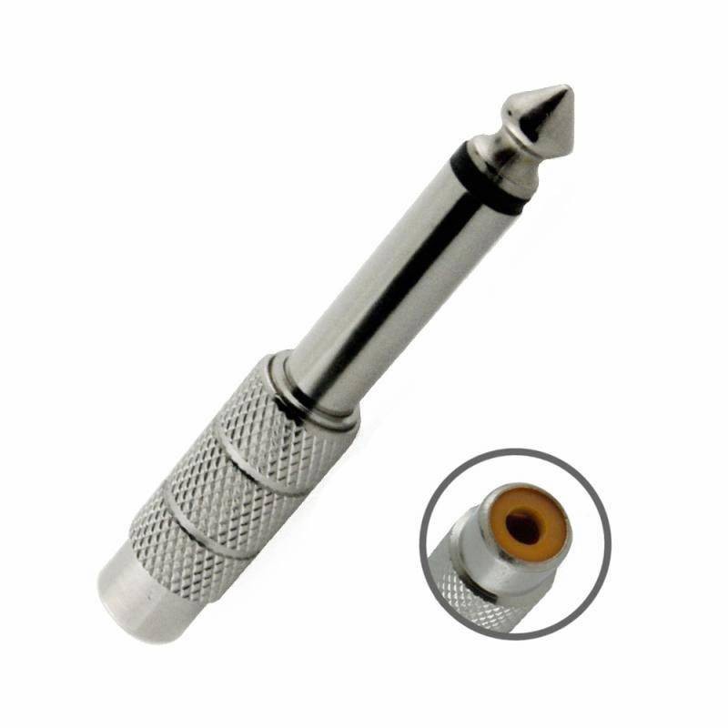 Adapt. jack rca a plug 6.3 mono metalico