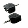 Adaptador 2 jacks 3.5 st a plug 3.5 st