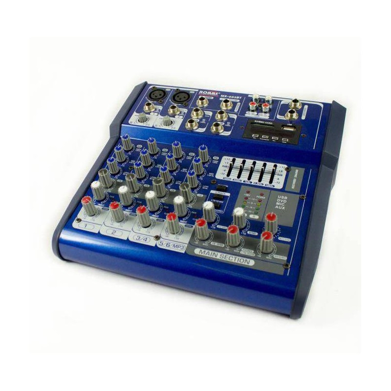 Mezcladora 6 ch. con usb/sd/bt