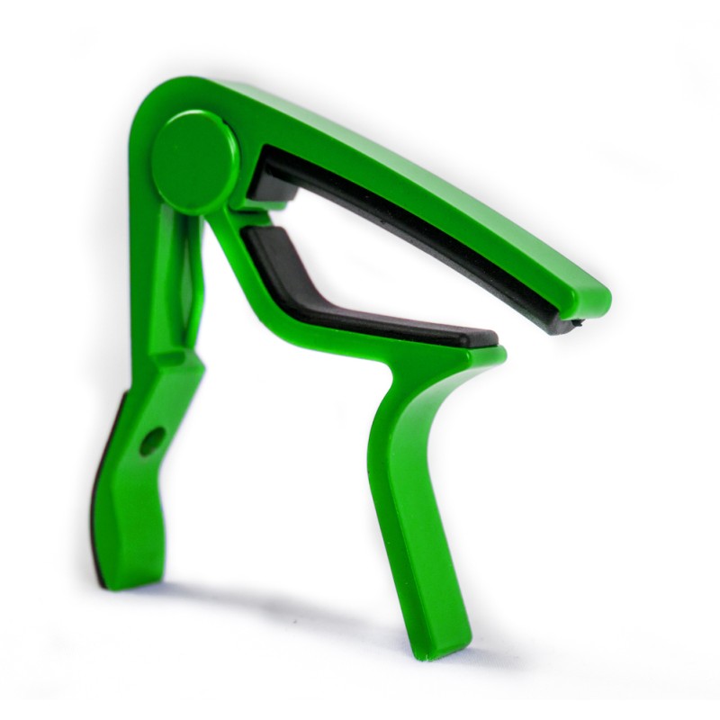 Capotrasto verde tipo gatillo para guitarra
