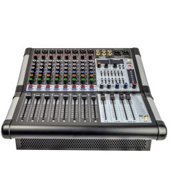 Mezcladora amplificada 8ch 500wx2