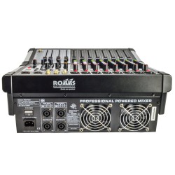 Mezcladora amplificada 8ch 500wx2