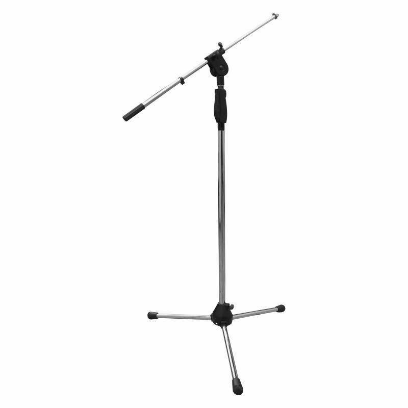 Stand de mic p/piso c/boom 95-165cm crom