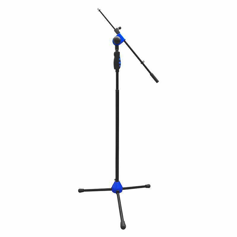 Stand mic.p/piso con boom 95-165cm azul