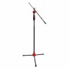 Stand microfono para piso con boom 95-165cm rojo