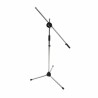 Stand de microfono para piso con boom cromado