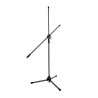 Stand de microfono para piso con boom negro