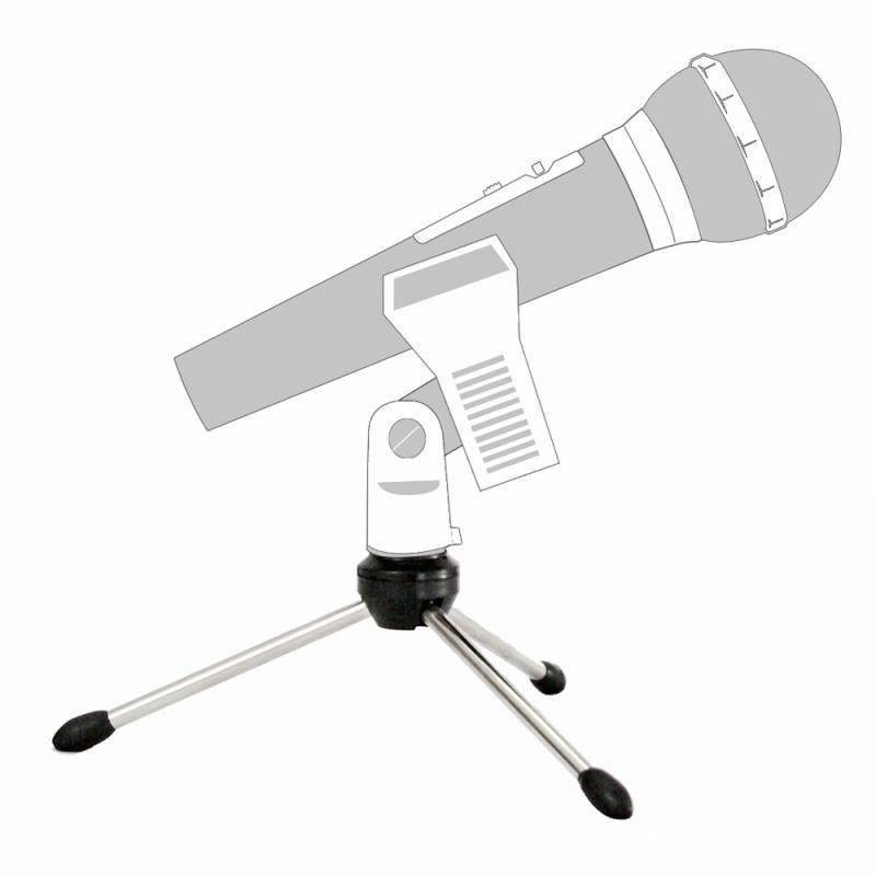 Mini tripie para microfono de mesa 8.5cm con clip