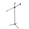 Stand mic. p/piso con boom negro