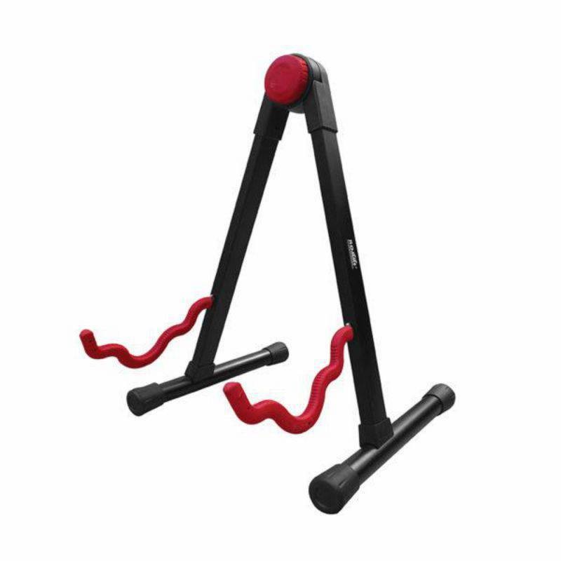 Stand de piso para guitarra brazos rojos
